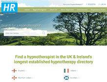 Tablet Screenshot of hypnotherapistregister.com